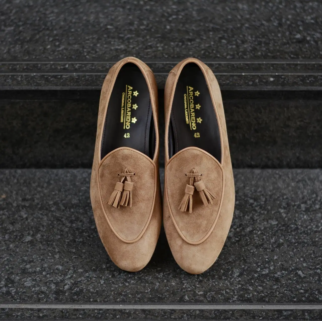 503-2 Belgian Loafers Suede Beige