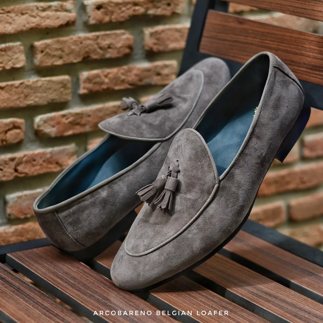 503-2 Belgian Loafers Suede Lamb ChillyGray