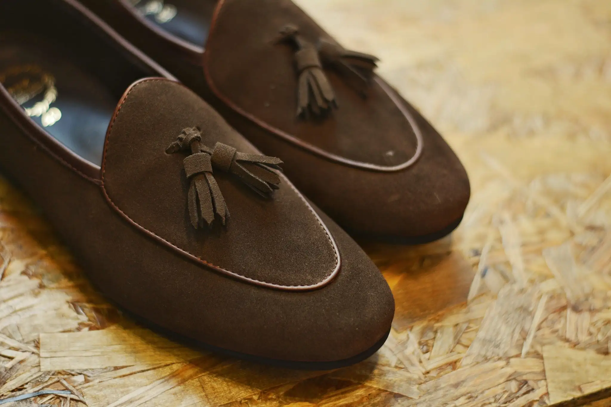 503-2 Suede Brown Belgian Loafers