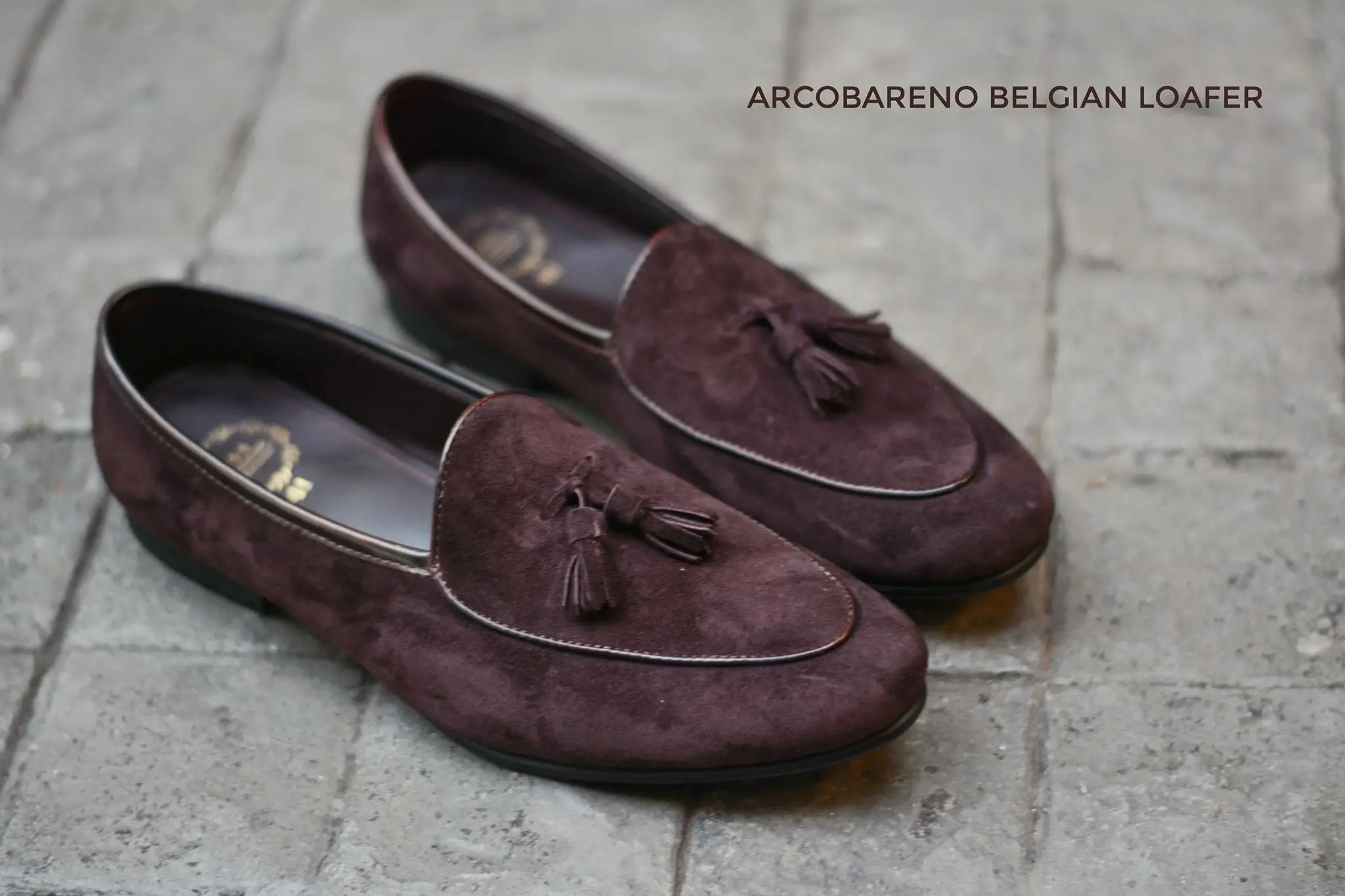 503-2 Tassel Suede Dark Brown Belgian Loafers