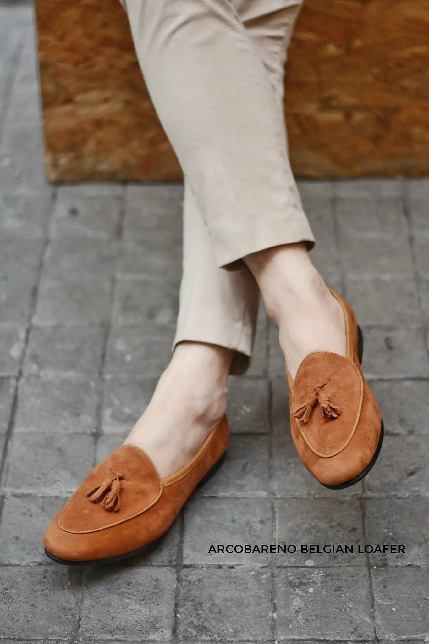 503-2 Tassel Suede Whisky Belgian Loafers