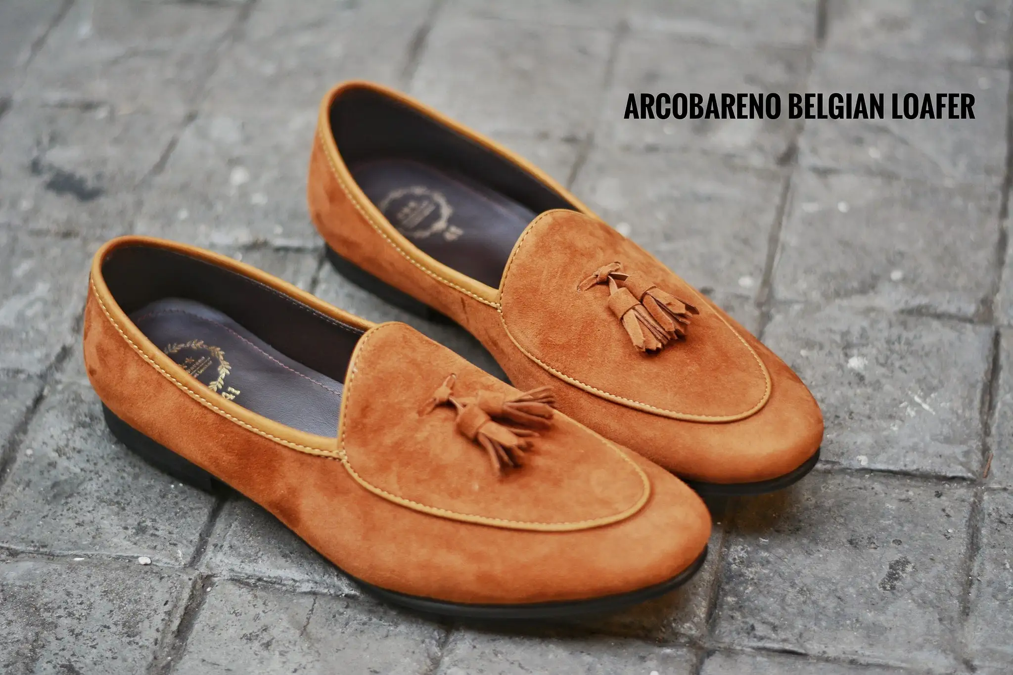 503-2 Tassel Suede Whisky Belgian Loafers