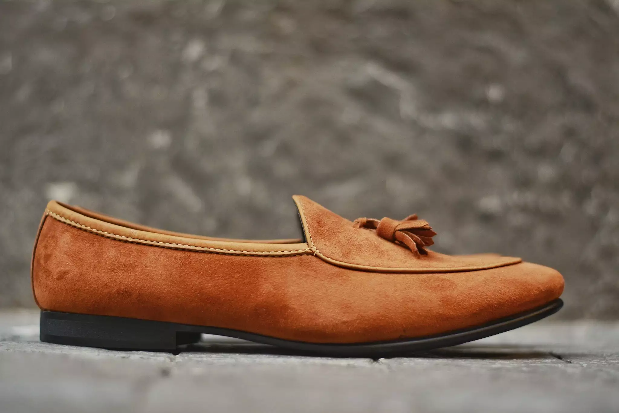 503-2 Tassel Suede Whisky Belgian Loafers