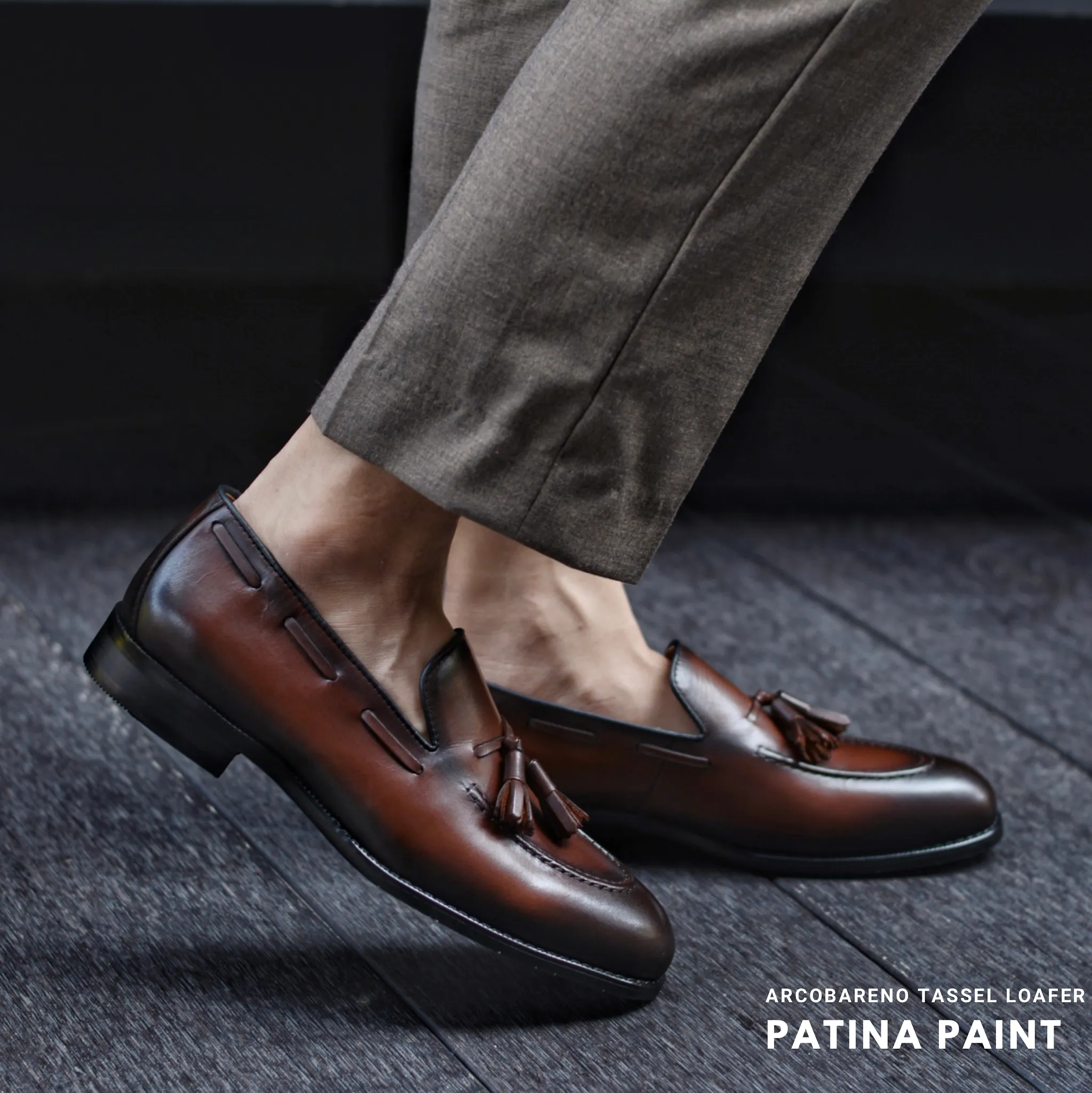 503 Tassel Loafer Patina Paint