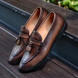 505 Strap Tassel Loafer Patina Paint