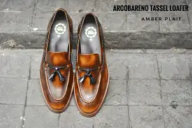 505 Tassel Loafer Amber - Plaid - Wooden Soles