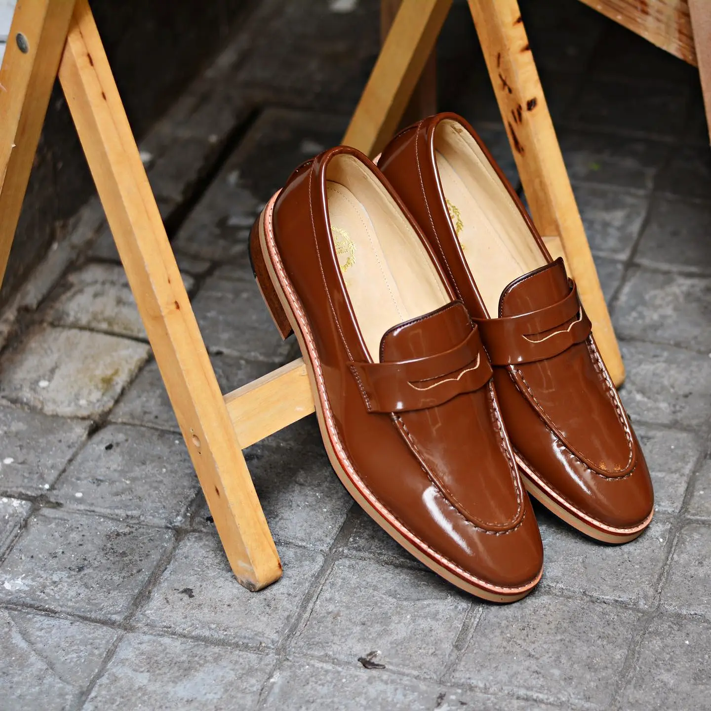 509 Penny Loafer Cognac x Wooden Soles