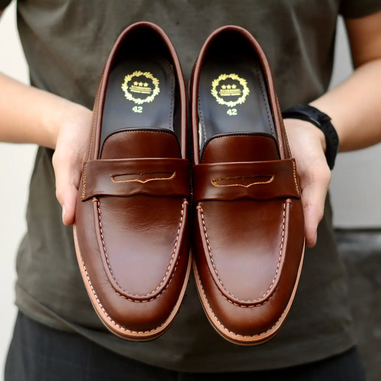 509 Penny Loafer Matt Caramel - Wooden Sole