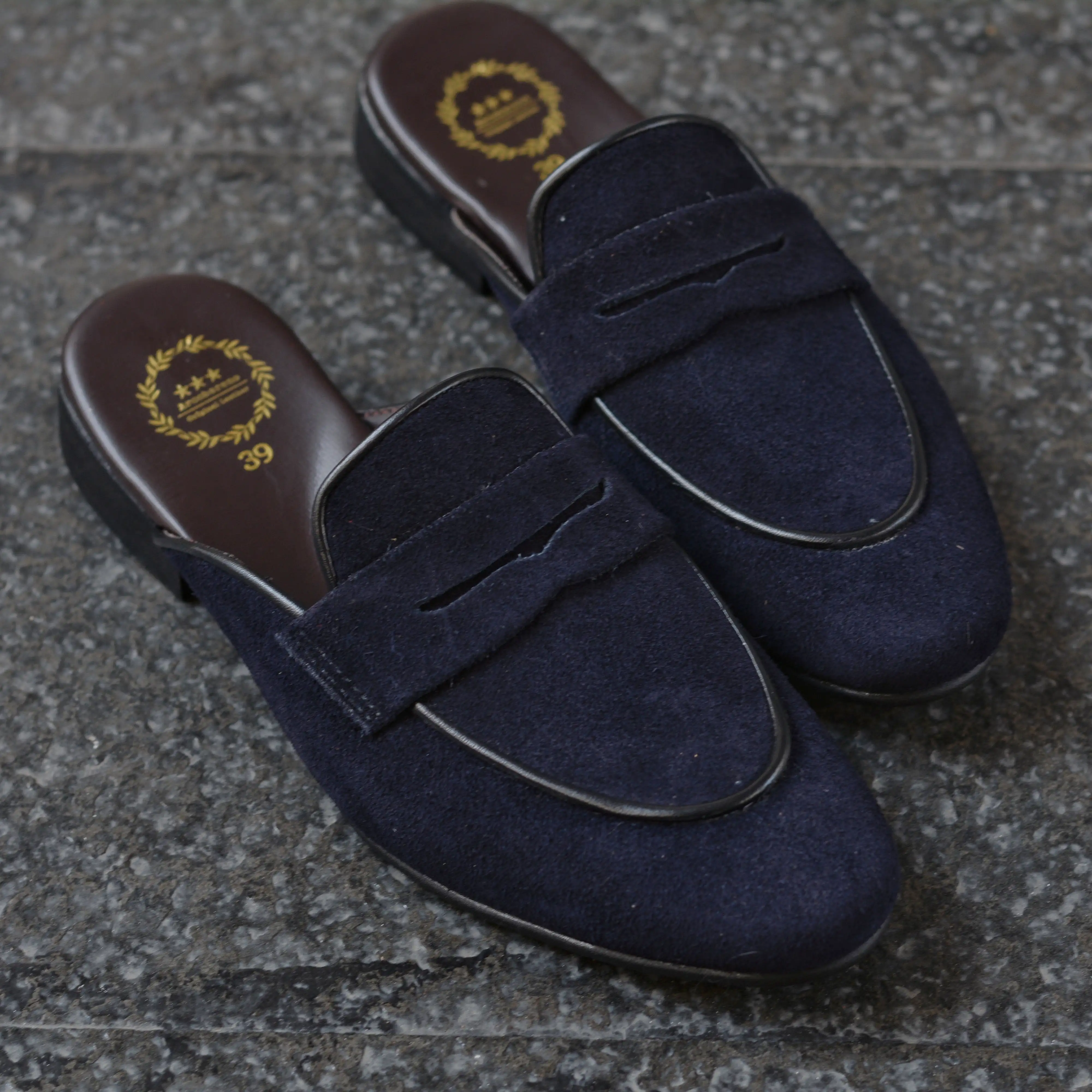 701 Penny Slipper SuedeLamb DeepBlue