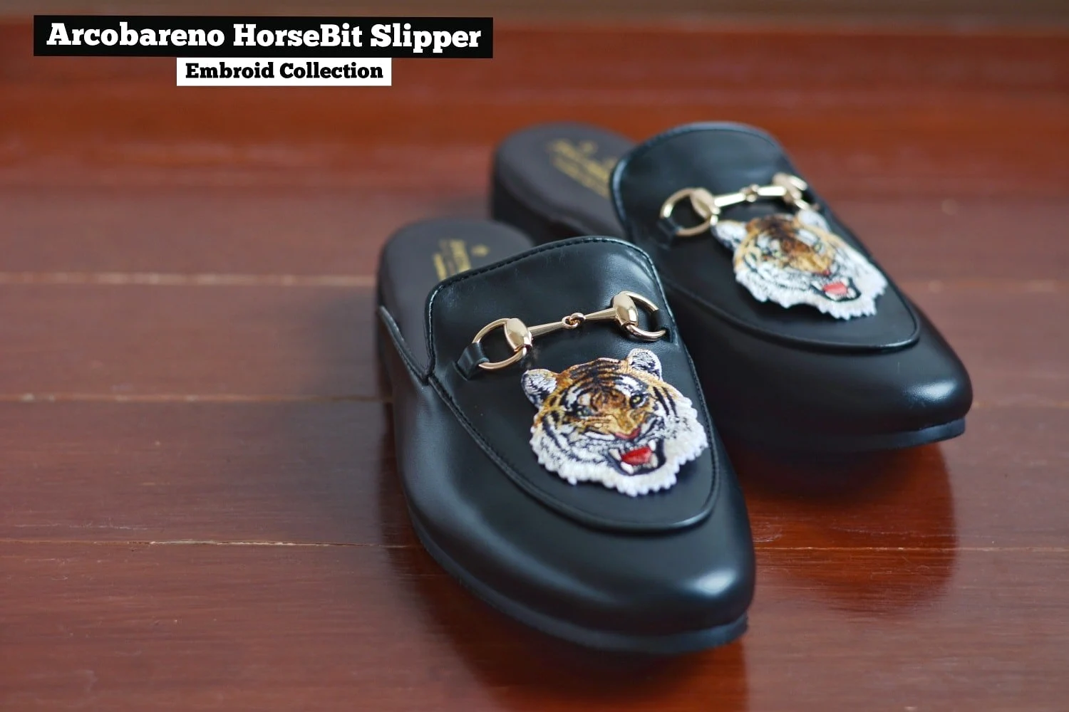 701 Slipper Horsebit Lion Embroid