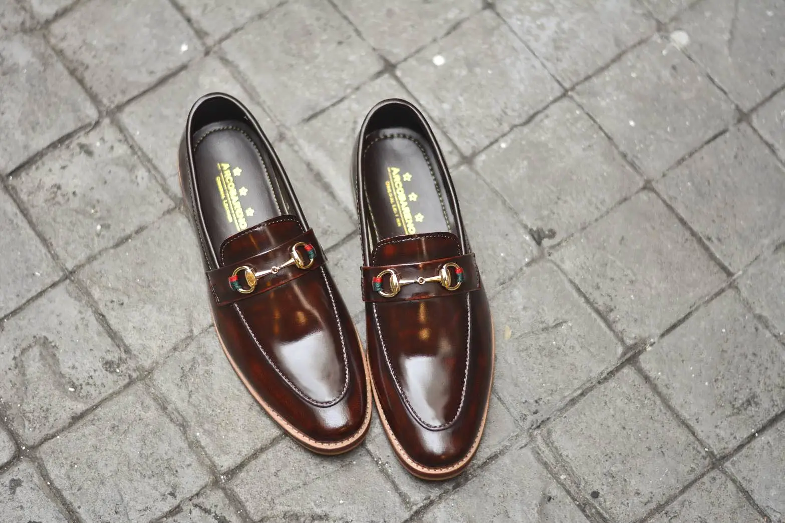 702-2 Horsebit Burgundy Loafer Wooden Sole