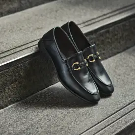 702 2in1 Horsebit Plait Loafer X Matt Black