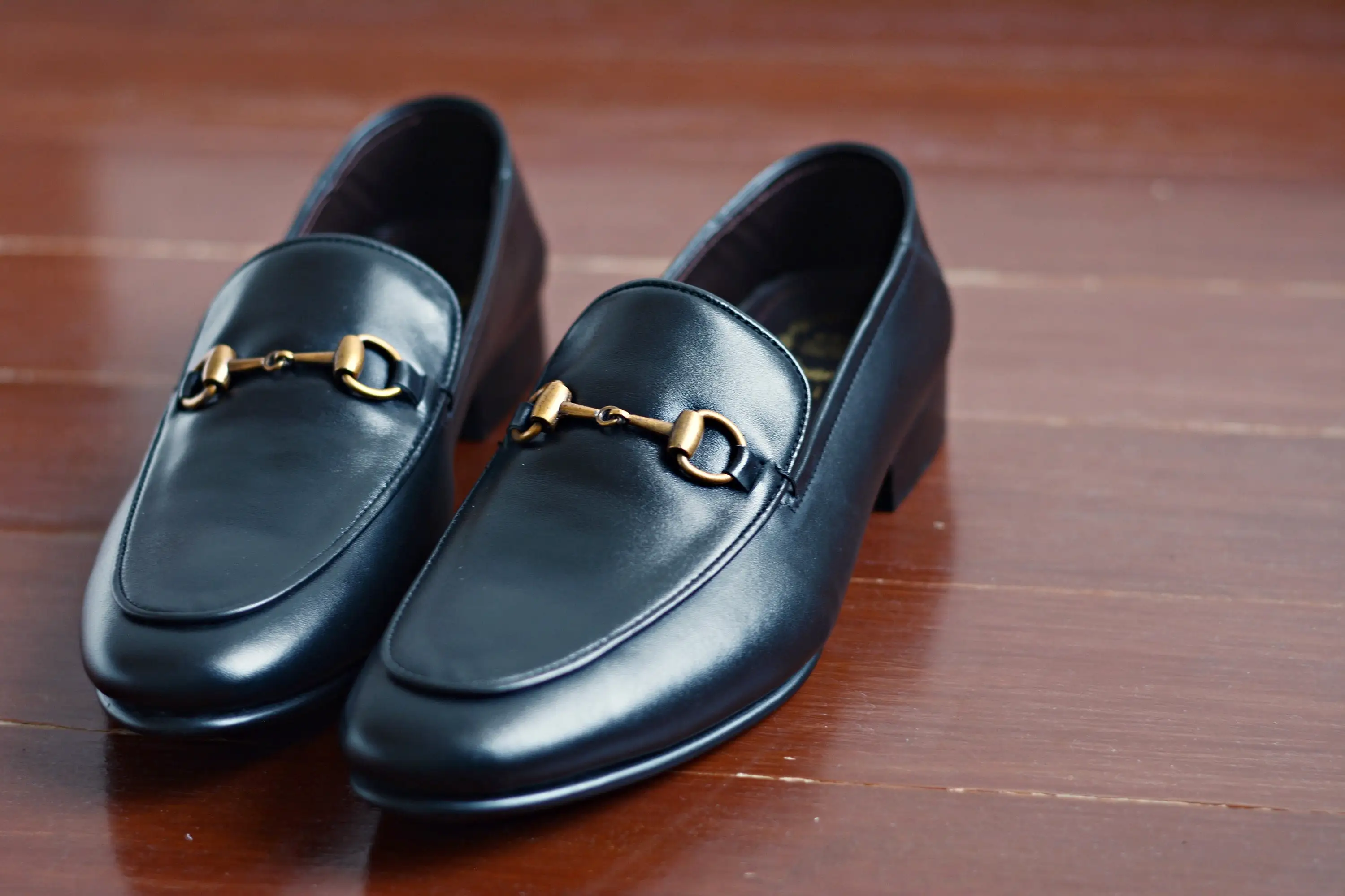 702 2n1 Horsebit Black Loafer Embroidery