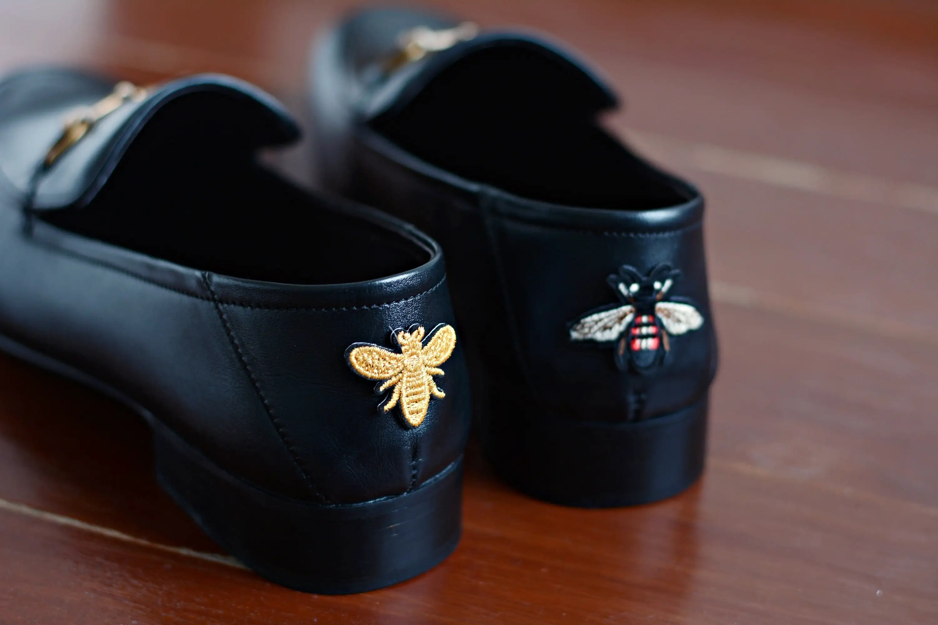 702 2n1 Horsebit Black Loafer Embroidery