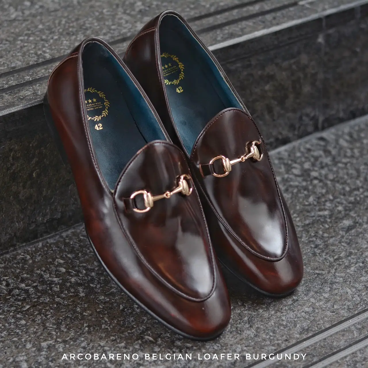 702-4 Horsebit Belgian Loafers Burgundy