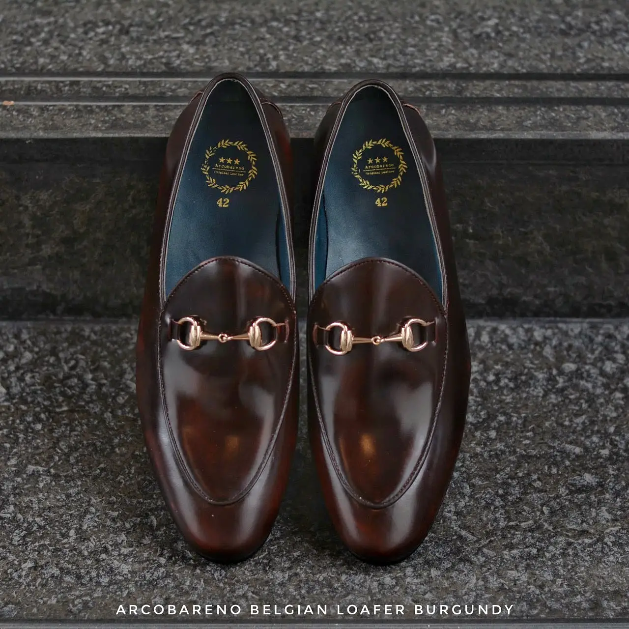 702-4 Horsebit Belgian Loafers Burgundy