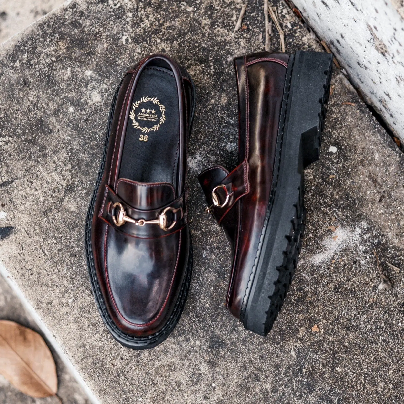 702 EXT 6 CM Horsebit Loafer Burgundy