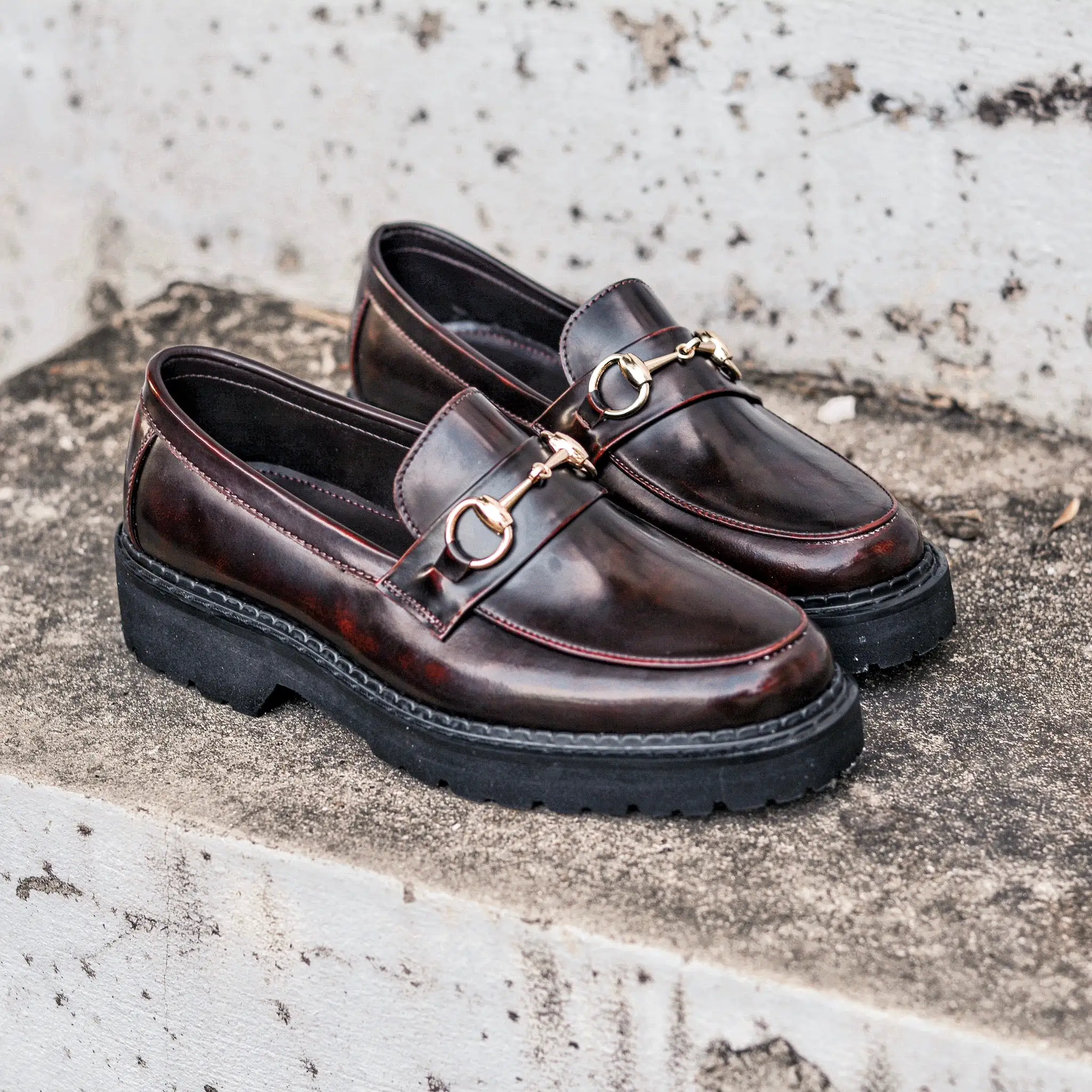 702 EXT 6 CM Horsebit Loafer Burgundy