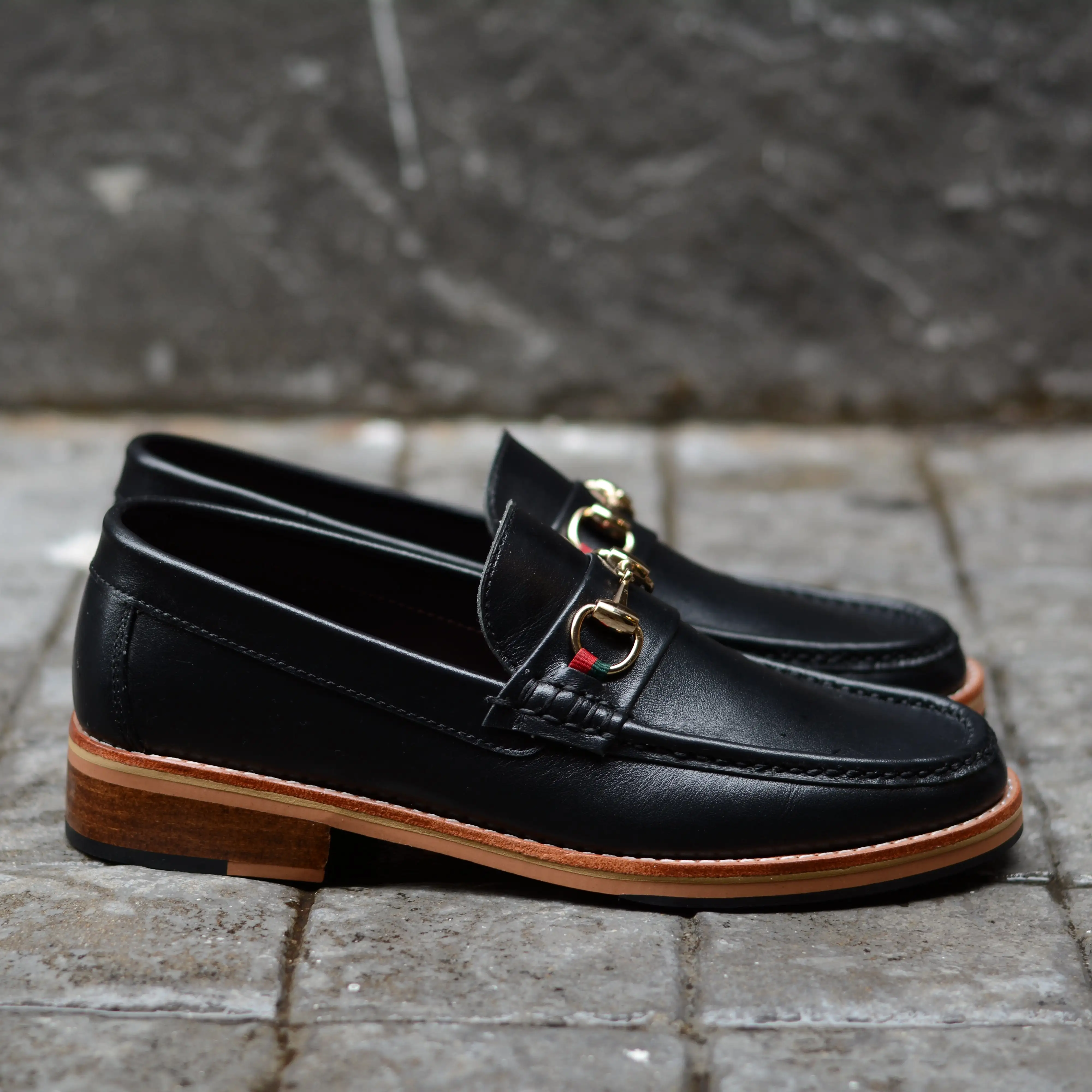 703 Horsebit Loafer MattBlack x Ribbon