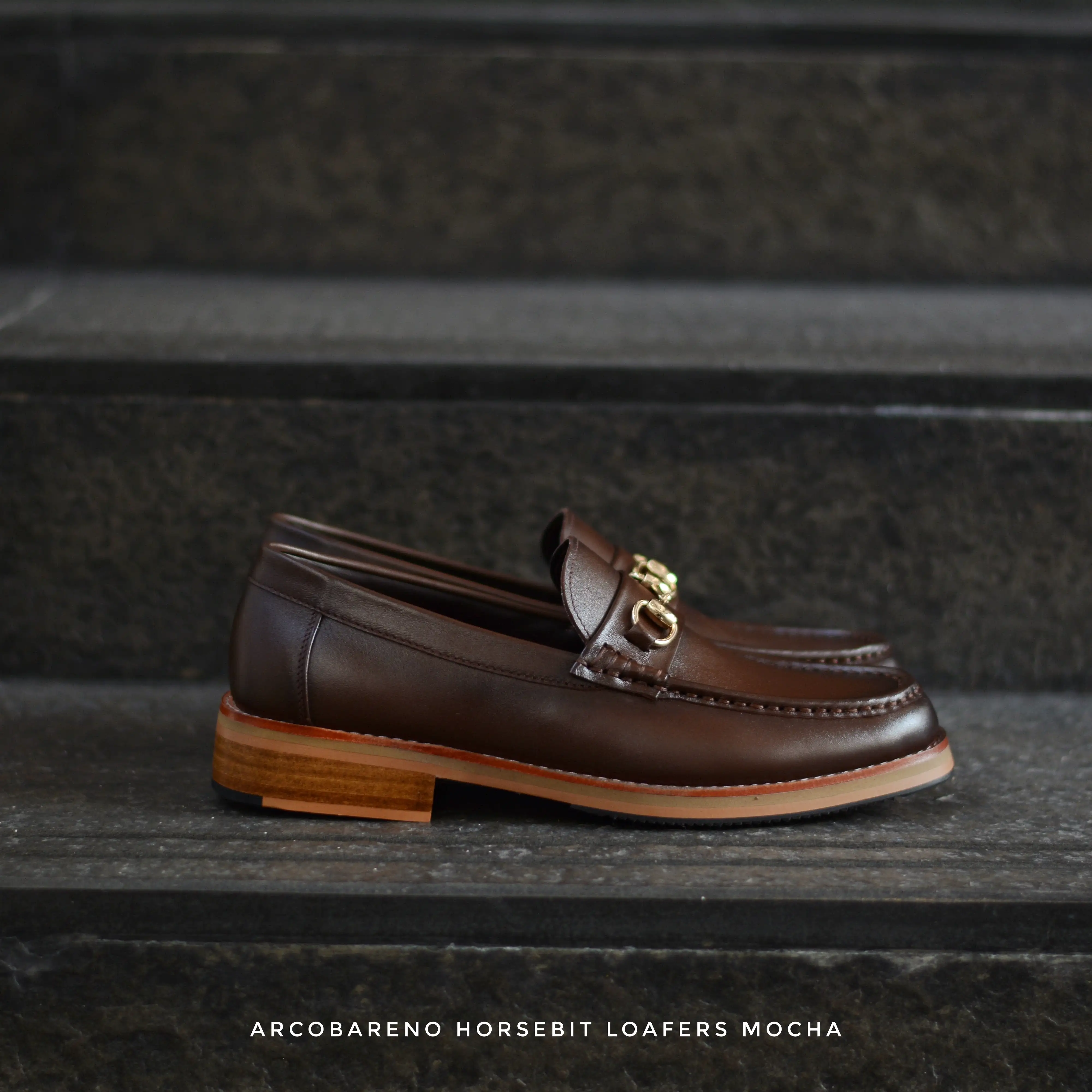 703 Horsebit Loafer Mocha Patina Paint