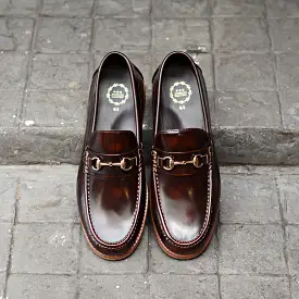 703 Wide Front Horsebit Loafer Burgundy