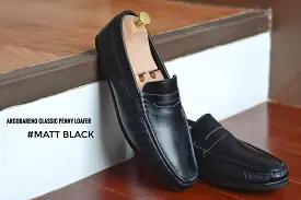 823 Arcobareno Classic Penny Loafer Matt Black