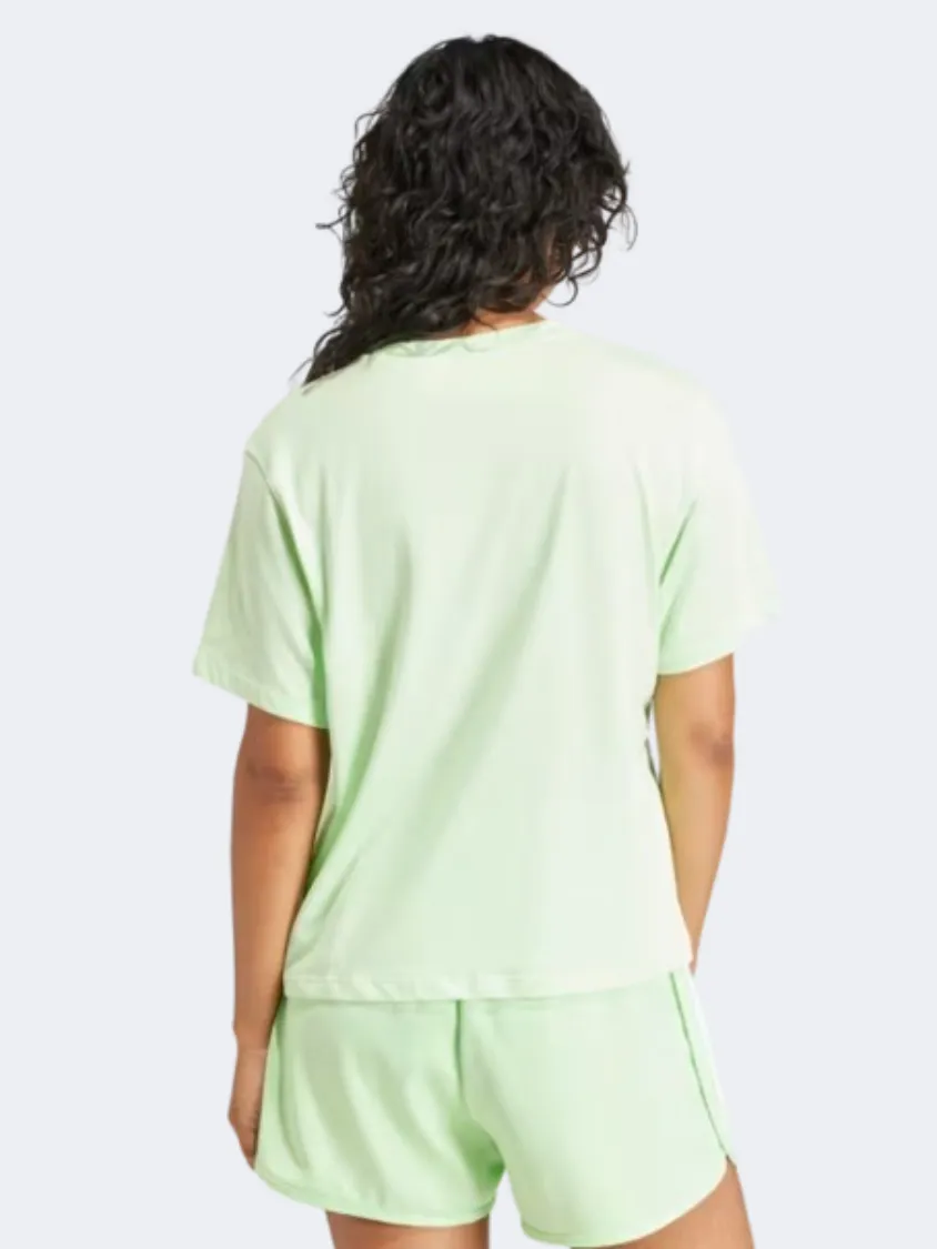 Adidas Adicolor Trefoil Boxy Women Original T-Shirt Semi Green Spark