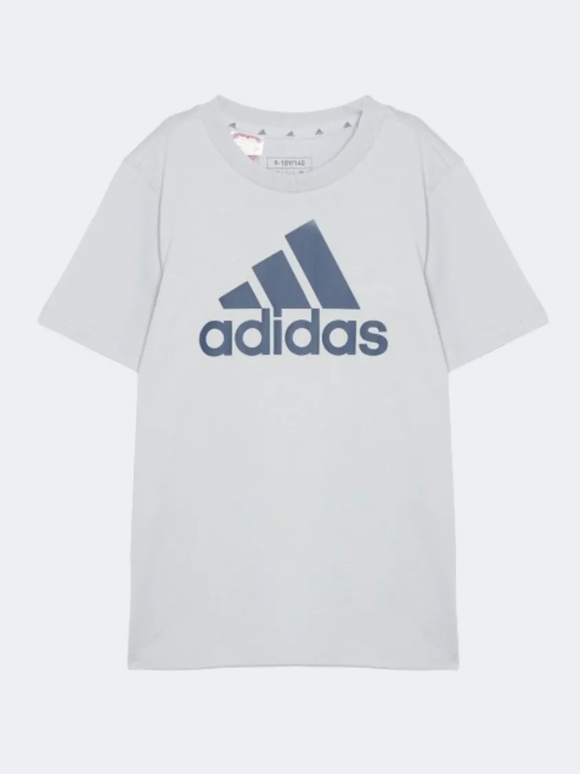 Adidas Essentials Big Logo Kids Boys Sportswear T-Shirt Halo Blue/Ink