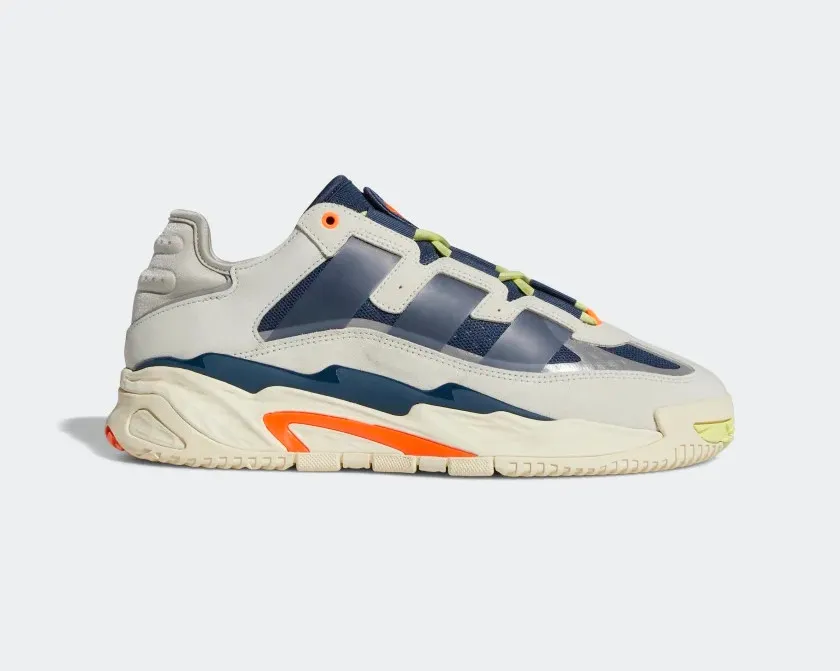 Adidas Originals Niteball Crew Navy Cream White Solar Orange S24146