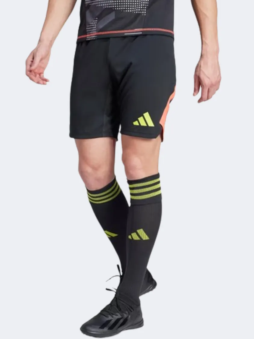 Adidas T24 Gk Men Football Short Black/Coral/Yellow