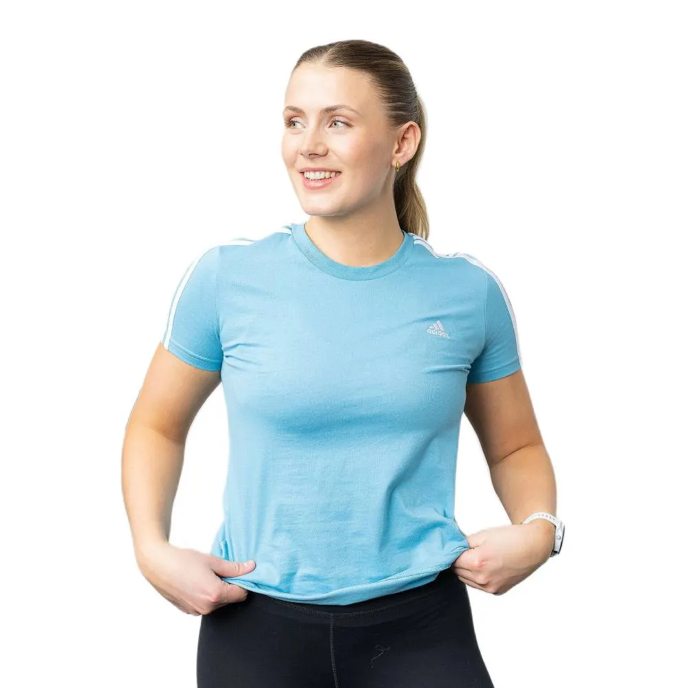 Adidas Women's 3 Stripes Tee (Pre Blue)