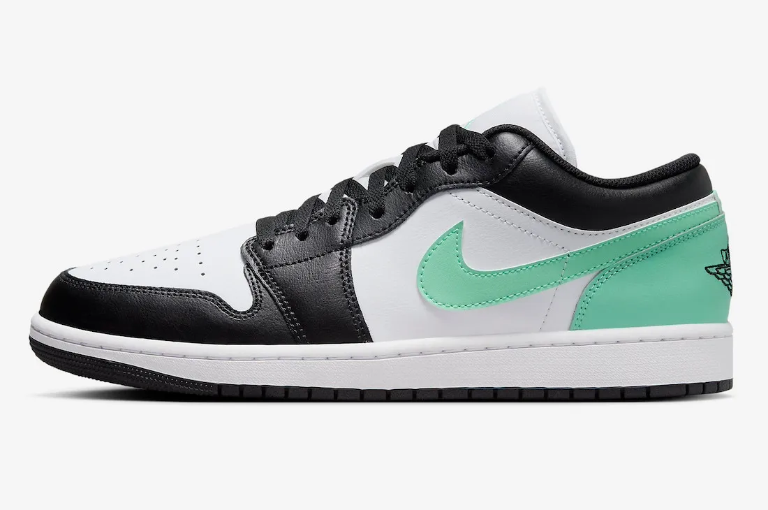 Air Jordan 1 Low Green Glow White Black 553558-131