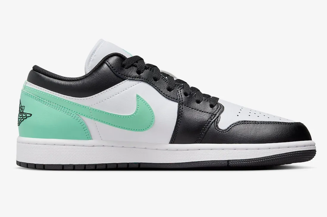 Air Jordan 1 Low Green Glow White Black 553558-131