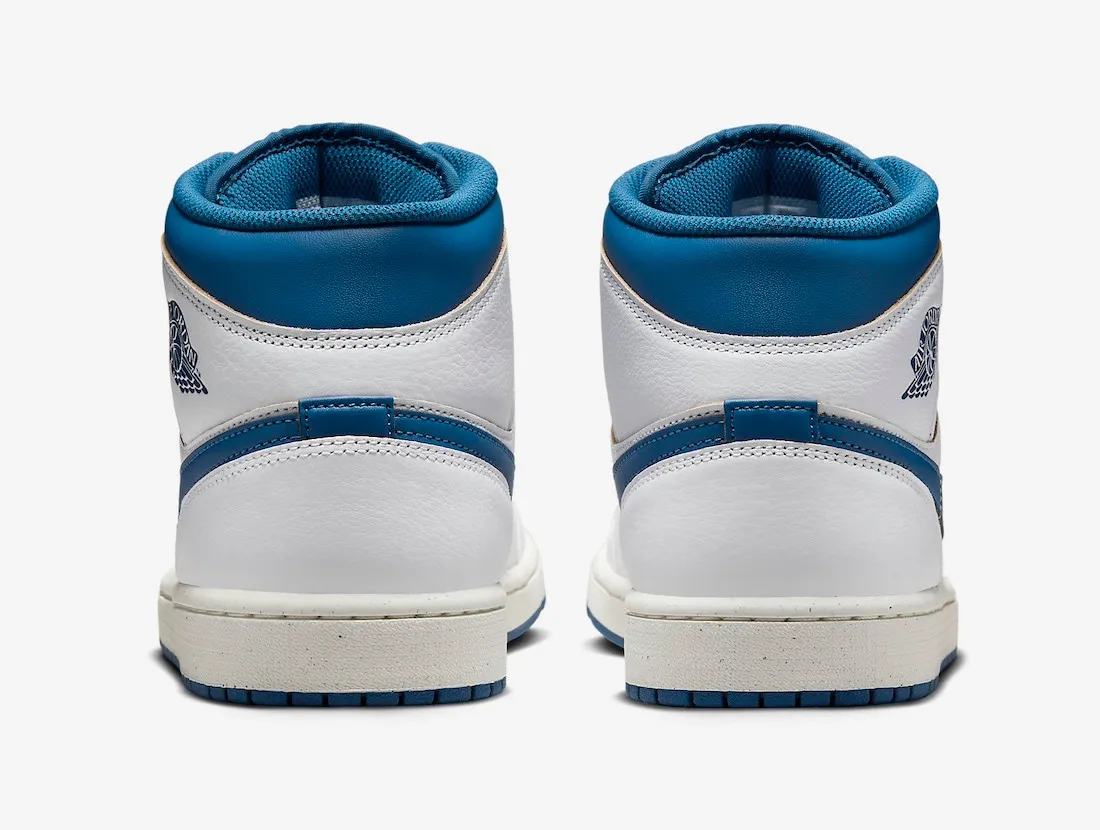 Air Jordan 1 Mid Industrial Blue White Sail FN5215-141