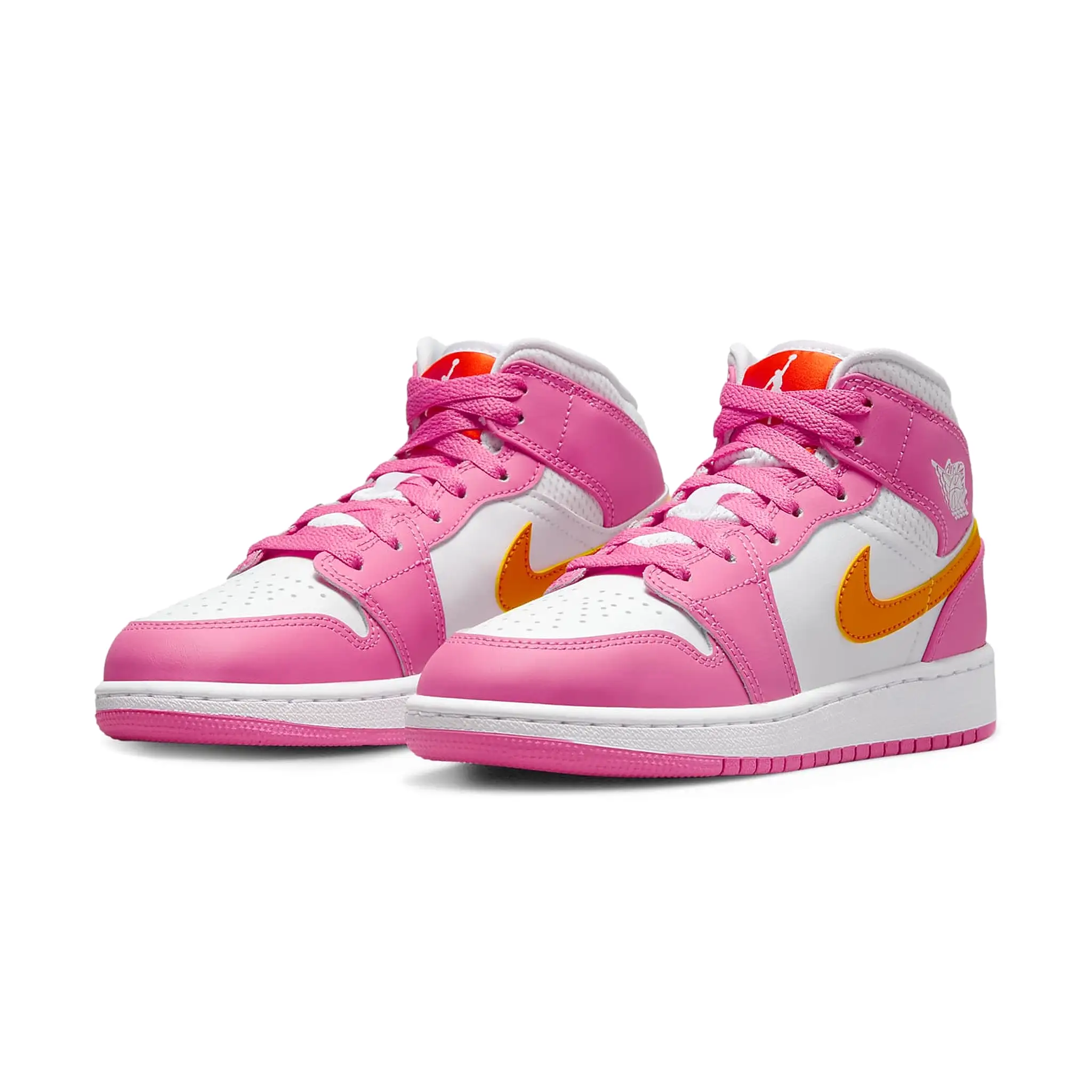 Air Jordan 1 Mid Pinksickle Safety Orange (GS)