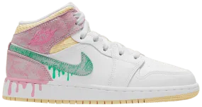 Air Jordan 1 Mid SE GS 'Paint Drip'