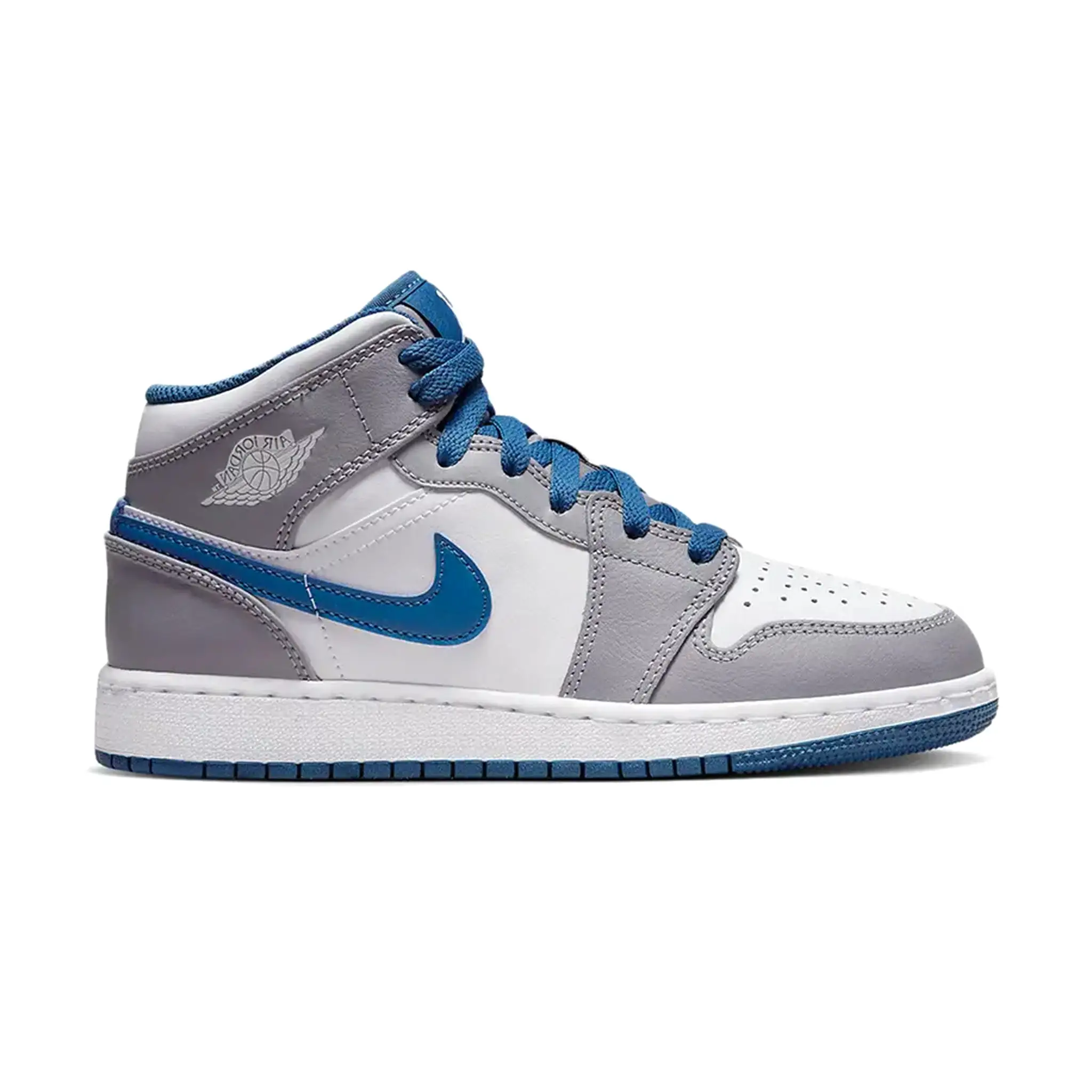 Air Jordan 1 Mid True Blue Cement (GS)