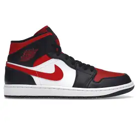 Air Jordan 1 Mid White Black Red (2022)