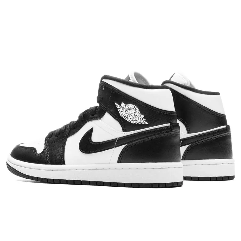 Air Jordan 1 Mid Women's - White/Black/White