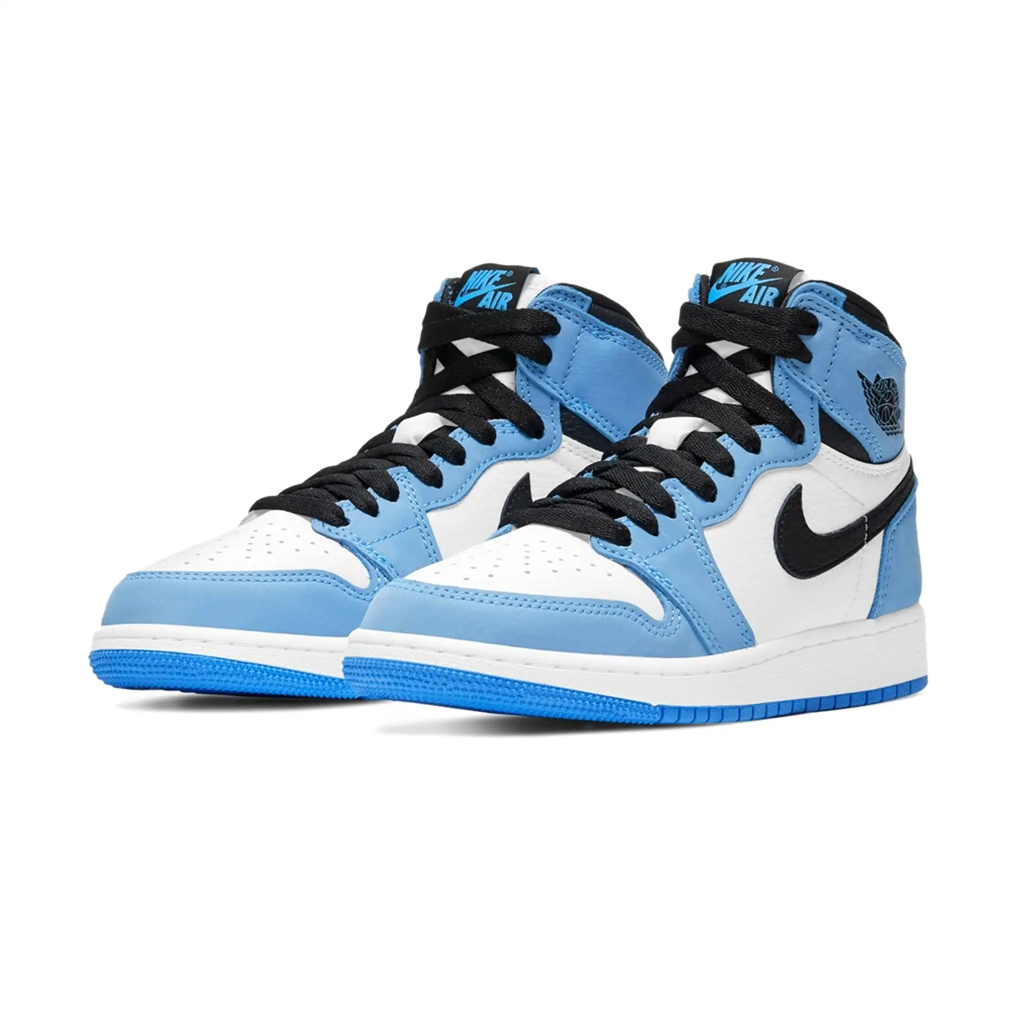 Air Jordan 1 Retro High White UNC University Blue Black (GS)