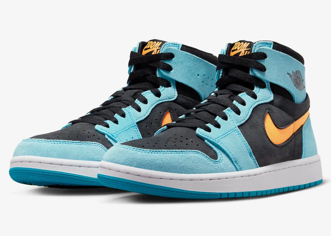 Air Jordan 1 Zoom CMFT 2 Bleached Aqua Bright Citrus Black White DV1307-408