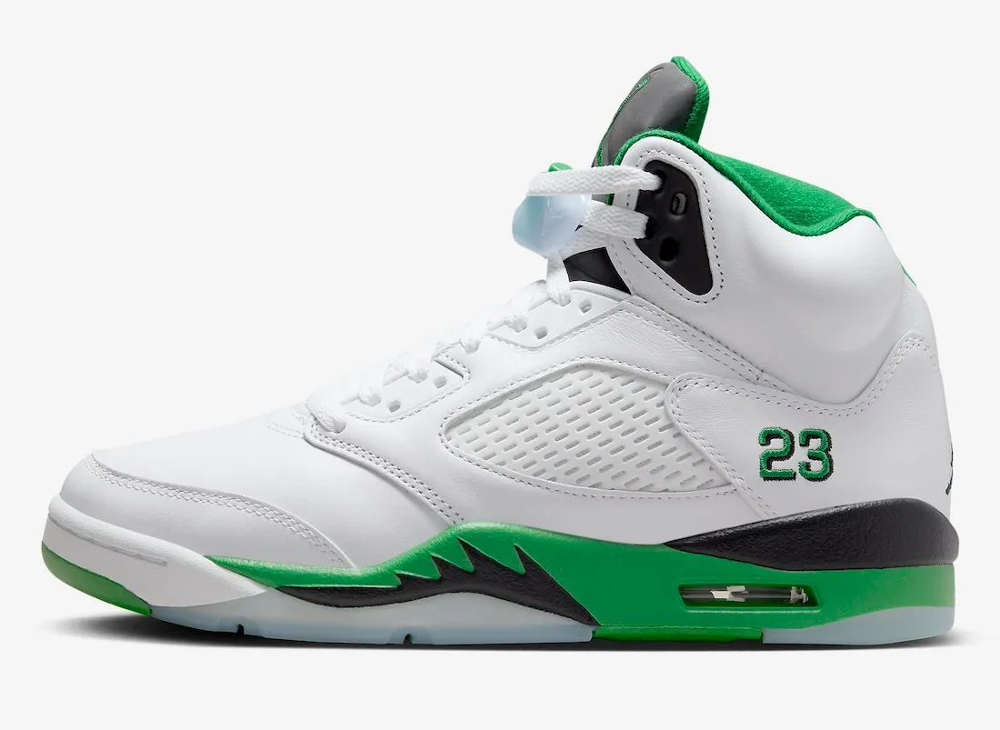 Air Jordan 5 Retro Lucky Green White Ice Blue Black DD9336-103