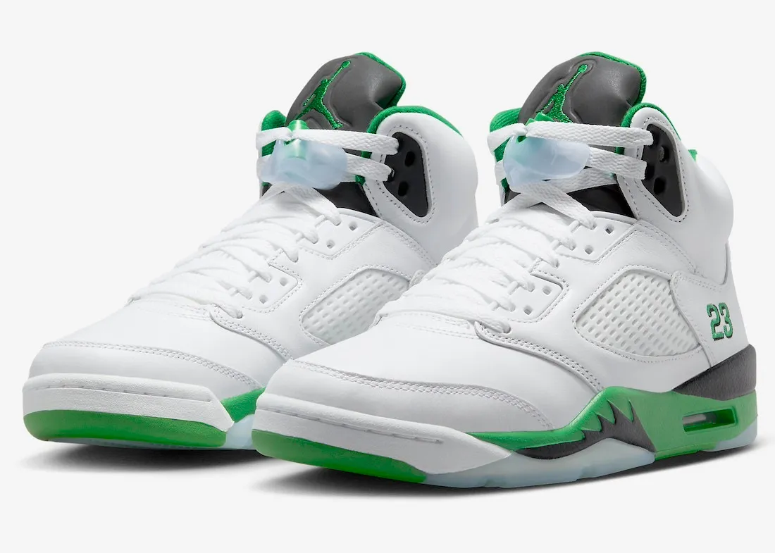 Air Jordan 5 Retro Lucky Green White Ice Blue Black DD9336-103