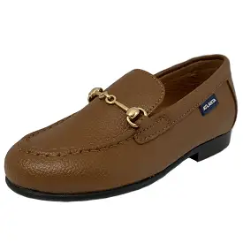 Atlanta Mocassin Boy's & Girl's Slip On Chain Loafer, Cuoio