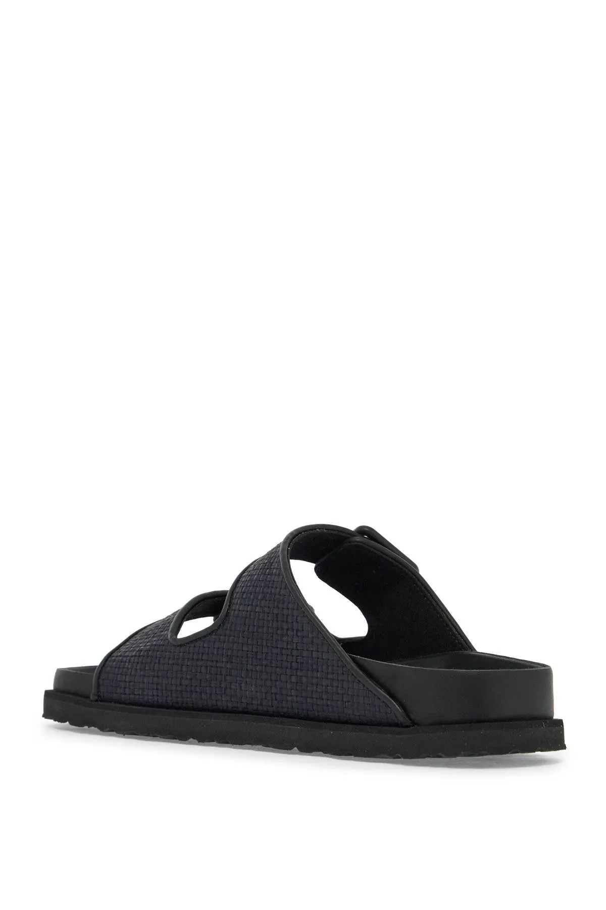 Birkenstock 1774 Arizona Raffia Slide   Black