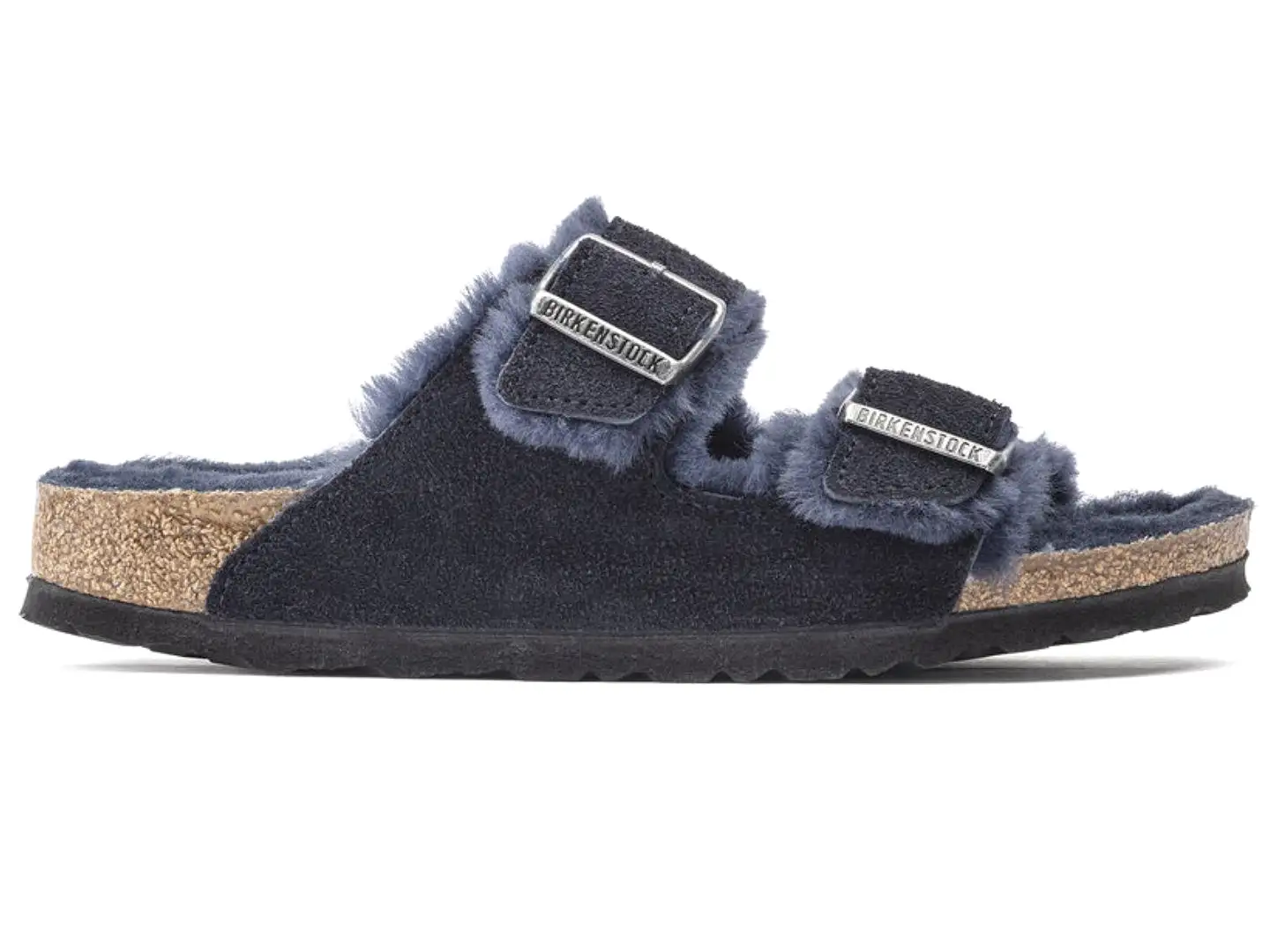 Birkenstock: Arizona Shearling in Midnight