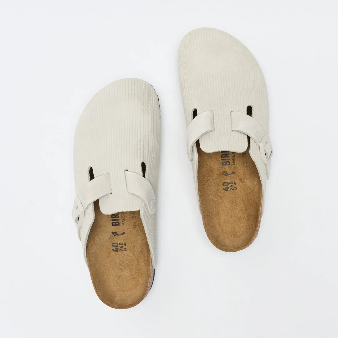 Birkenstock - Boston Corduroy (Antique White)