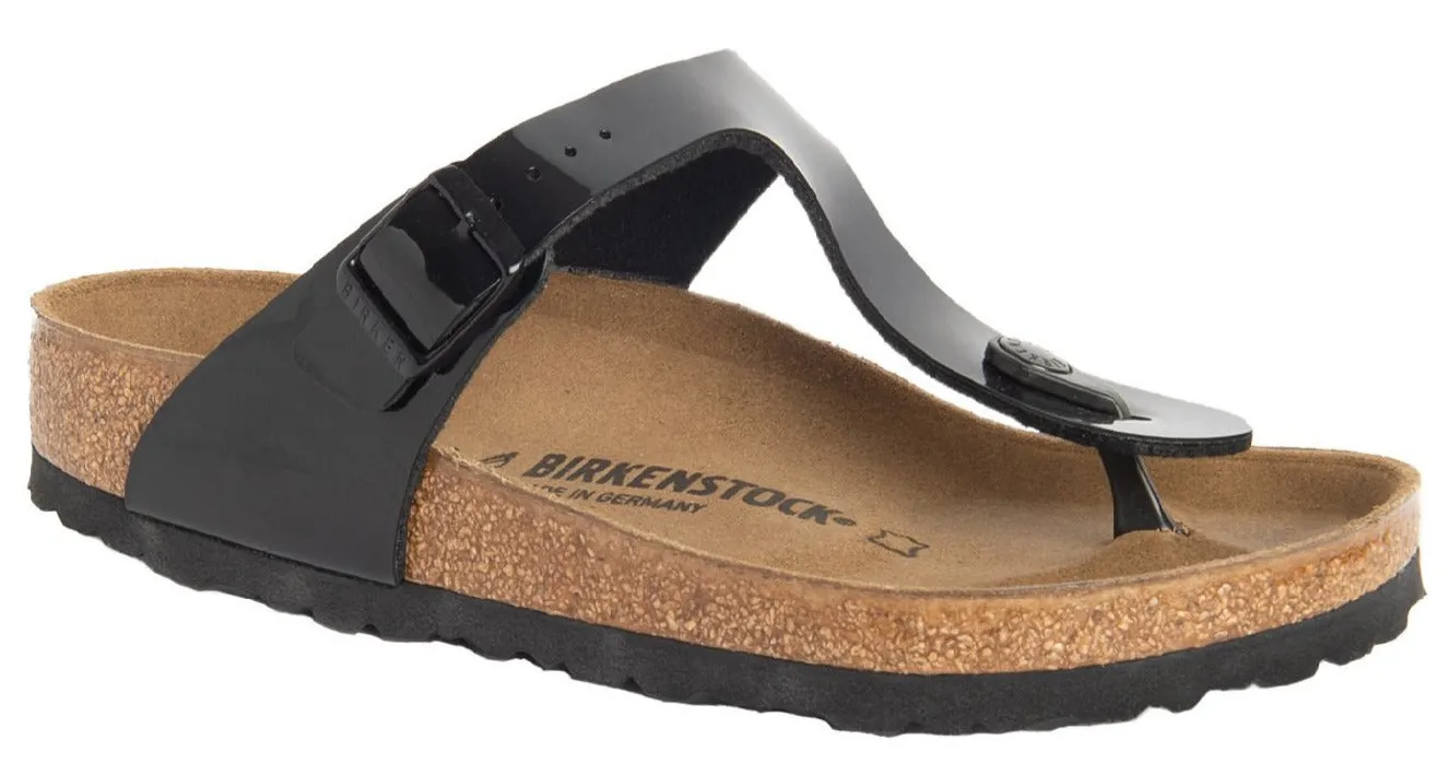 Birkenstock Gizeh Patent Birko-Flor Black