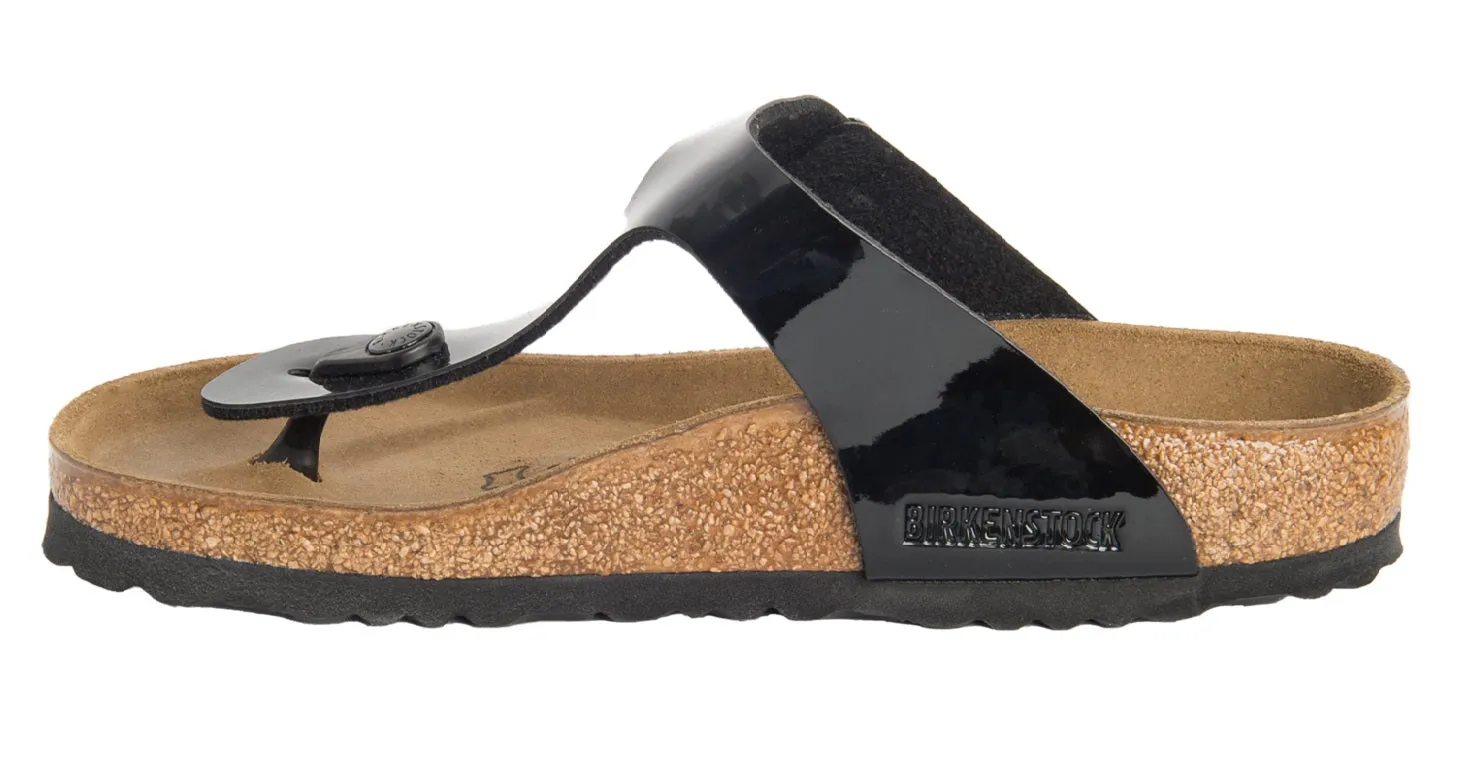 Birkenstock Gizeh Patent Birko-Flor Black