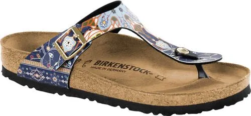 Birkenstock Gizeh thong sandal ancient mosaic blue